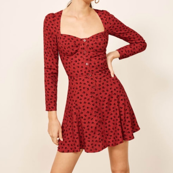 Reformation Dresses & Skirts - Reformation Milla Red Floral Dress